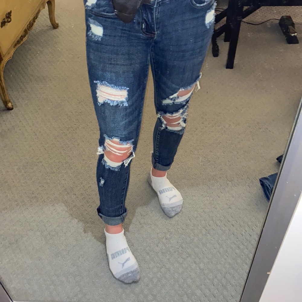 rue 21 ripped jean/jegging